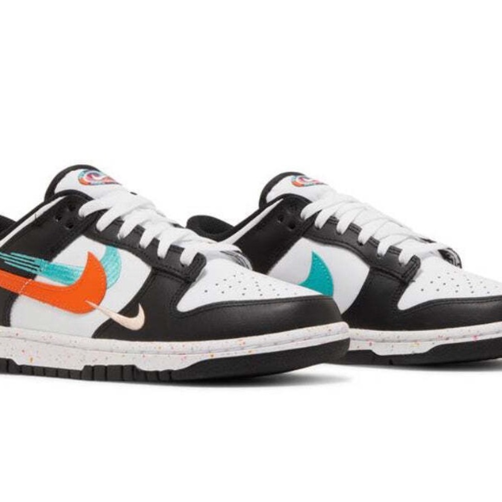 Nike Dunk Low (multiple swooshes white washed teal)